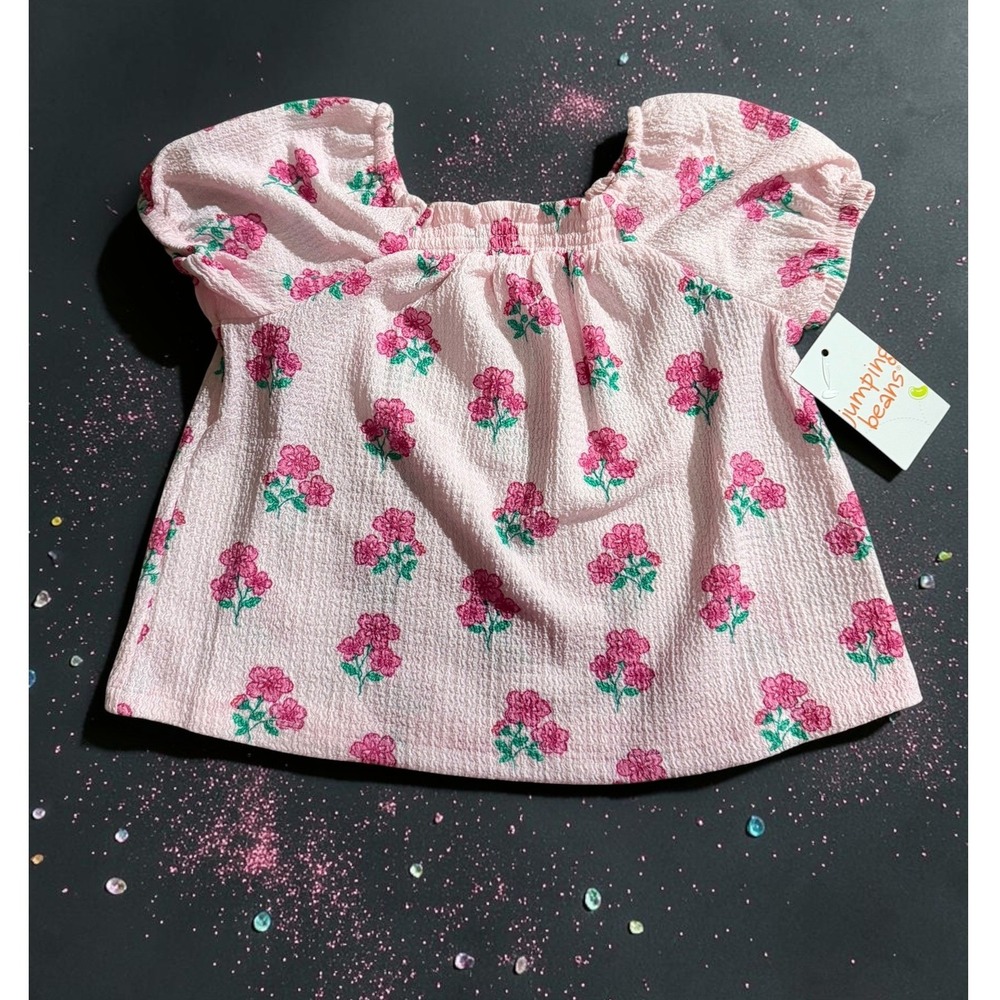 Jumping Beans - Toddler Seersucker Smocked Top - Size 4 - *NWT*